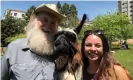  ?? Photograph: Matthew Cantor/The Guardian ?? George Caldwell with Ana Claire Mancia, a Berkeley senior, last year, and a mutual friend.