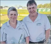  ?? ?? WINNERS: Andrea Gurry, Nhill, and Garry George, Beulah, were Horsham Greyhound Racing Club’s top award winners.