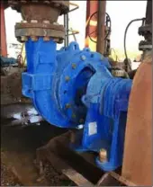  ??  ?? A Warman DWU pump installed on site.