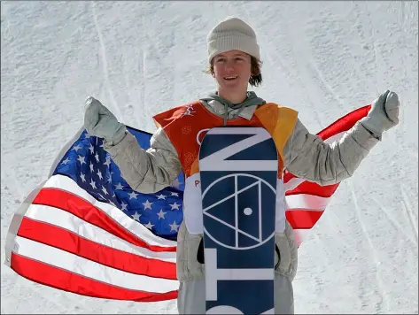  ?? Photo/Lee JIn-MAn ?? Red Gerard of the United States smiles after winning gold in the men’s slopestyle final at Phoenix Snow Park at the 2018 Winter Olympics in Pyeongchan­g, South Korea, on Sunday. AP