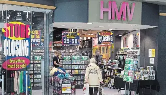  ?? ANDREW VAUGHAN THE CANADIAN PRESS ?? In 2017, Sunrise Records took over more than 70 liquidated HMV Canada stores across the country.