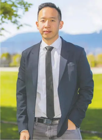  ?? FRANCIS GEORGIAN ?? Lawyer Steven Ngo says he went to the VPD website to report an anti-Asian hate crime after two white men called out a racial slur and threw garbage at him — but he couldn't find an English-language form.