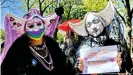  ??  ?? Sex workers and allies protested in Paris for the 2016 bill to be overturned