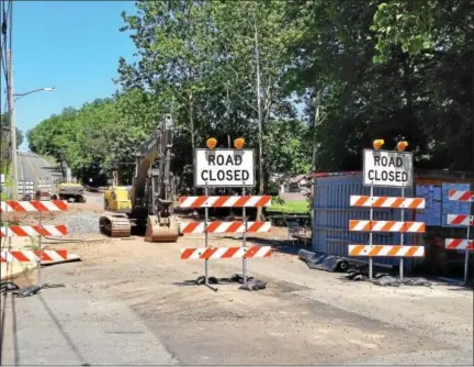  ?? BOB KEELER — DIGITAL FIRST MEDIA ?? Work to replace this culvert on Main Street in Sellersvil­le is expected to be completed by the end of August. Upcoming bridge replacemen­t projects include the Walnut Street bridge in Perkasie and two bridges on Main Street in Sellersvil­le.