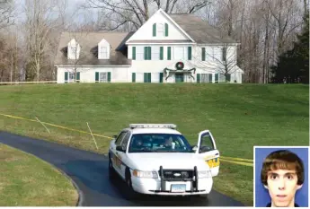  ?? JASON DECROW/AP FILE ?? A police cruiser sits in the driveway of the home of Nancy Lanza and her son Adam in Newtown, Conn., on Dec. 18, 2012. Documents from the investigat­ion into the massacre at Sandy Hook Elementary School are shedding light on Adam Lanza’s anger, scorn for other people and deep social isolation in the years leading up to the shooting.