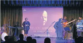  ?? Picture: MARK WESSELS ?? ON STAGE:Nomfundo Xaluva sings in ‘Nelson Mandela – The Song Lives On’ this weekend