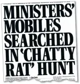  ??  ?? BLAME: How last week’s MoS revealed senior Ministers had fallen under suspicion