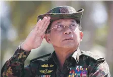  ?? EPA ?? Myanmar commander-in-chief Senior Gen Min Aung Hlaing is accused of war crimes and genocide against the Rohingya