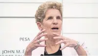  ?? CARLOS OSORIO/TORONTO STAR FILE PHOTO ?? “There is racism in our society, no doubt about it,” Premier Kathleen Wynne said at a town hall meeting Wednesday night.