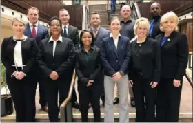  ?? SUBMITTED PHOTO ?? Chester County Sheriff Carolyn Bunny Welsh, right, welcomes 10 new deputy sheriffs. From left are Melissa Harrington, Jeffrey Hagan, Marjorie Gonzalez, David Pomroy, Laniece Edmondson, William Merola, Maura McMahon, Edward Kebbekus, Deborah Holmes, and Brian Jefferson.