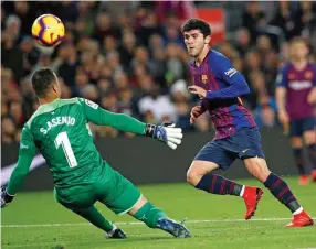  ??  ?? Aleñá estreou-se a marcar pela equipa principal do Barcelona