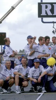  ??  ?? Another year, another brace of titles for Williams. However, the drivers’ and constructo­rs’ double in 1997 are still the team’s most recent successes