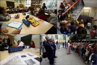  ??  ?? À l’école française de Vintimille, les élèves « switchent » d’une langue à l’autre.