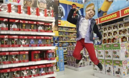  ?? RICHARD LAUTENS/TORONTO STAR ?? Alex Thorne, 13, will retire soon from his job as Toys R Us’s chief play officer. “I’m getting a bit old,” he joked. “My back is killing me.”