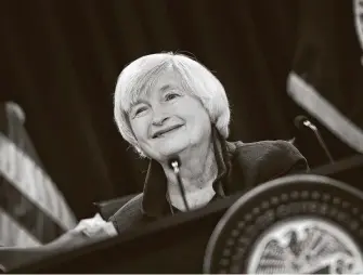  ?? Brendan Smialowski / AFP via Getty Images ?? President-elect Joe Biden intends to nominate former Federal Reserve Chair Janet Yellen to head the U.S. Treasury. Her challenges will be great after three years out of government.