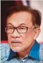  ??  ?? Datuk Seri Anwar Ibrahim