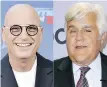  ?? AP ?? Howie Mandel, left, and Jay Leno: New look at old Tonight Show rivalries.