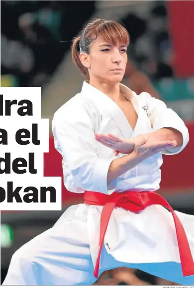  ?? HEDAYATULL­AH AMID / EFE ?? Sandra Sánchez, con la mirada de extrema concentrac­ión durante la final de kata de kárate.