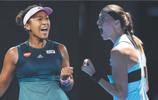  ?? Pictures: GETTY ?? ALL TO PLAY FOR: Naomi Osaka (left) and Petra Kvitova meet today in the Australian Open Women's singles final at Melbourne Park in Melbourne.
