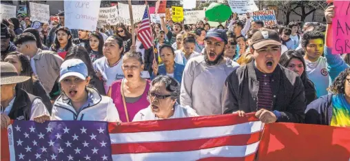  ?? DREW ANTHONY SMITH, GETTY IMAGES ?? More than a thousand protesters march in the streets outside the Texas Capitol on Thursday in Austin.