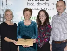  ??  ?? Barntown Community Centre presentati­on: Niamh Doyle, Cllr Kathleen Codd Nolan, chairperso­n, LCDC Committee, Wexford Co Council; Anne McDonnell; and Paidi Berry.