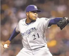  ?? CHARLES LECLAIRE, USA TODAY SPORTS ?? Jeremy Jeffress, who has battled drug addiction, credits the Brewers with sticking by him when they could have walked away.