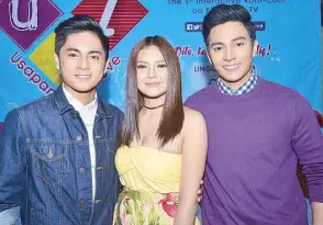  ??  ?? Jak Roberto is also part of the URL’s love triangle with Miguel and Bianca