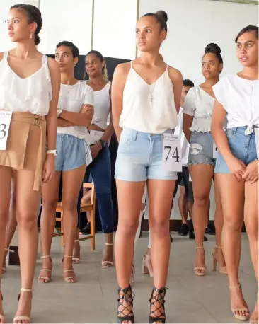  ?? Photo: Ronald Kumar ?? Aspiring models at Fiji Fashion Show’s final auditions in Suva, on March 27, 2021.