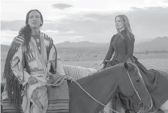 ??  ?? Michael Greyeyes and Jessica Chastain star in Woman Walks Ahead.