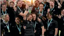  ?? PHOTO: GETTY IMAGES ?? The Black Ferns will appear in Auckland next week for a public celebratio­n of their World Cup win.