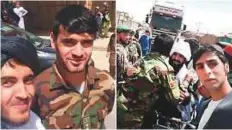  ?? Courtesy: Twitter ?? Video and pictures on social media showed cheerful soldiers and Taliban hugging one another and exchanging Eid Al Fitr greetings.