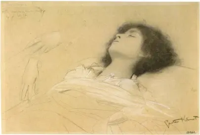  ??  ?? Gustav Klimt: Reclining Girl (Juliet) and Two Studies of Hands, 1886–1887