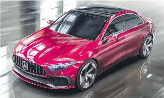  ??  ?? The new Mercedes A Class is likely to land in dealer showrooms for the 2019 model year.