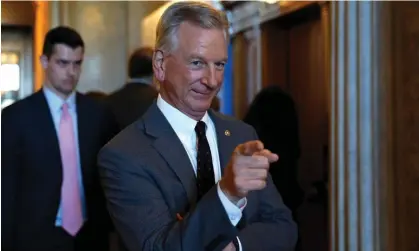  ?? ?? Tommy Tuberville has establishe­d himself as a firm ally of Donald Trump. Photograph: Anna Moneymaker/Getty Images