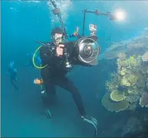  ?? Richard Vevers Netf lix ?? REEF damage is photograph­ed in scene from “Chasing Coral.”