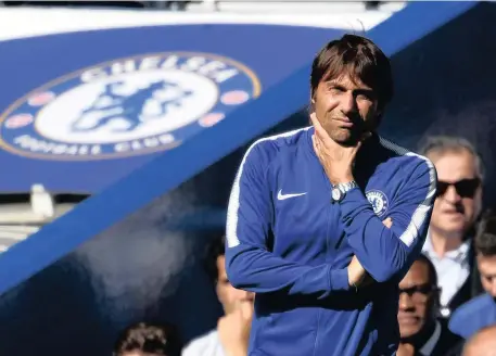  ?? Picture: REUTERS ?? I’VE GOT THE BLUES: Antonio Conte has done little to challenge the view that he is unhappy.