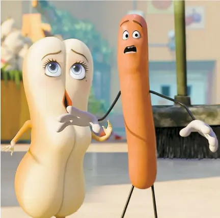  ??  ?? Le film d’animation Party de saucisses, un excellent divertisse­ment, s’adresse aux adultes.