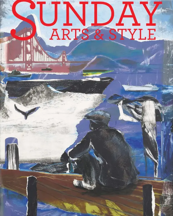  ?? Jean Krasno / Contribute­d photos ?? “Sittin' On the Dock of the Bay,” by Jean Krasno, below, is part of a collage series that honors American song standards.