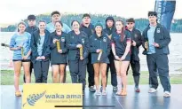  ?? ?? Waiopehu College’s waka ama crews.