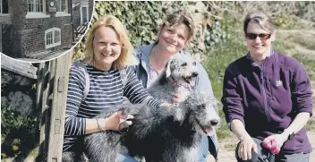  ??  ?? ABOVE: Jo Gonella, Sarah Jones and Tracy Goodfellow in Pickering. 211705t. LEFT: Emily Harrison and Tori Richardson. 211705r. BELOW: The film crew at Levisham.