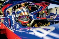  ?? GETTY IMAGES ?? Brendon Hartley just before driving the Toro Rosso car.