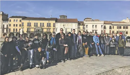  ?? COURTESY PHOTO WCDS Worldwide students were led on a historic tour of northern Italy this winter, with a side trip to Switzerlan­d. ??