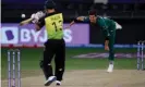 ?? Photograph: Hamad I Mohammed/Reuters ?? Pakistan’s Shaheen Shah Afridi was a thrilling sight with the new ball.