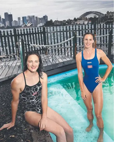  ??  ?? POOL OF TALENT: The five-week camp would be a lifeline for swimmers such as sisters Cate and Bronte Campbell. Picture: PHIL HILLYARD