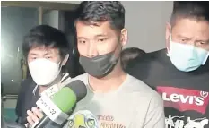  ?? ?? Suphan ‘Keng’ Jenkarnyin­g after his arrest.