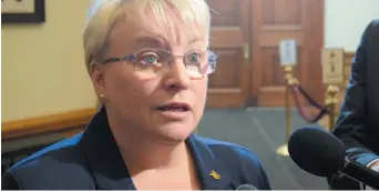  ??  ?? La députée conservatr­ice Dorothy Shephard affirme que le gouverneme­nt n’a rien fait depuis pour éviter qu’une telle situation ne se reproduise. Acadie Nouvelle: Mathieu Roy-Comeau