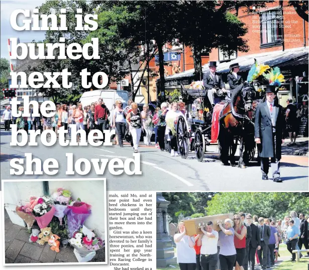  ?? Pictures: RICHARD WILLIAMS ?? The funeral cortege for Gini Lound makes its way through Birkdale village on the way to Duke Street cemetery