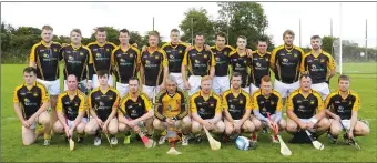  ??  ?? The Adamstown hurlers who drew with Taghmon-Camross.