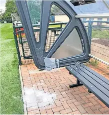  ?? ?? Vandals Dug-outs have been smashed in recent years, among other acts of vandalism