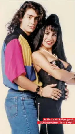  ??  ?? En 1992, Marixa Balli protagoniz­ó “La Chica del Ascensor”, hit de “El Potro”.